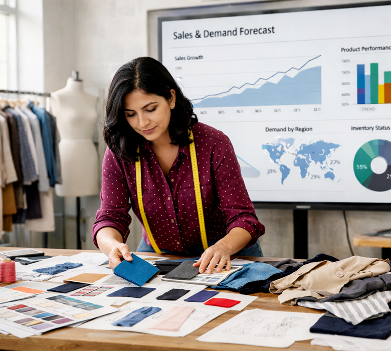Two people inspecting cotton plants in a field, examining cotton bolls outdoors during harvest.